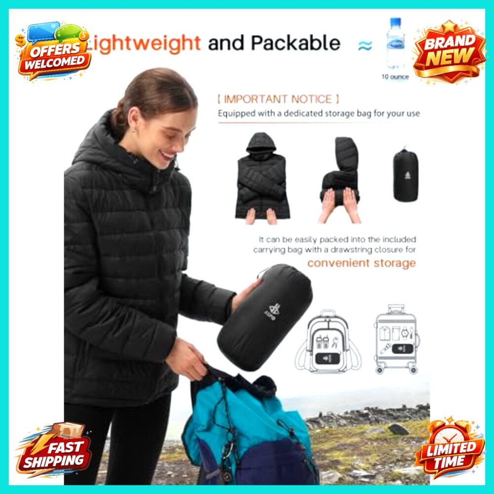 Lightweight Packable Puffer Jacket Waterproof Qui… - image 4